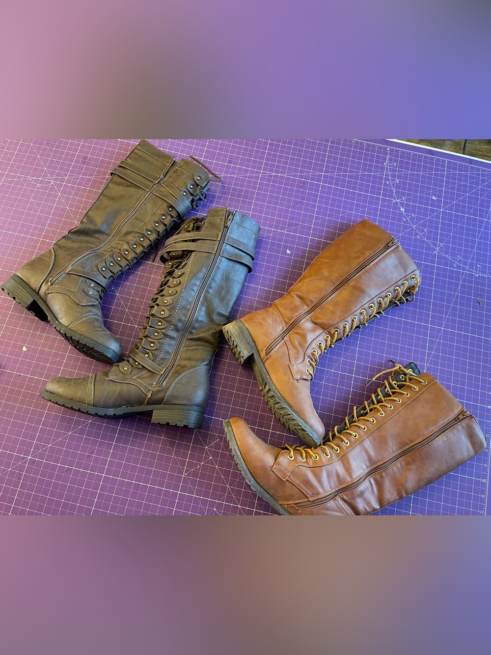 READ Description!!! Dark Brown and Tan boots size 7